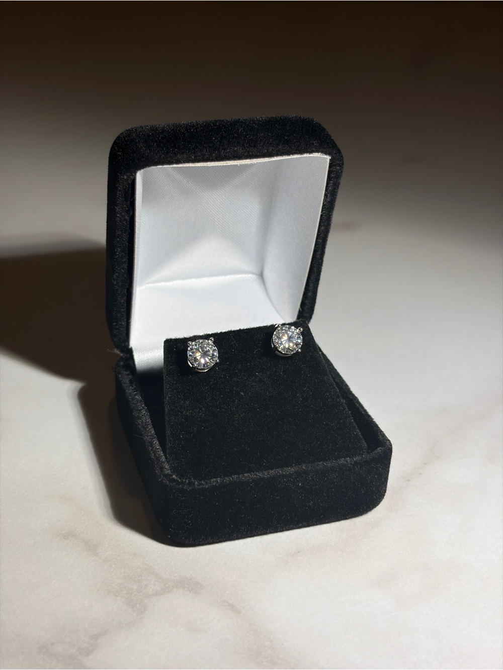 1 CT total weight .925 Silver- Moissanite Studs (will pass any diamond tester)
